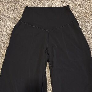 Aerie Black High-Waisted, wide leg leggings